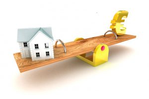 19017510 - a colourful 3d rendered housing debt euro illustration